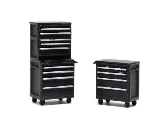 Black Mechanic Drawers Car Garage Accessory - Pack of 2