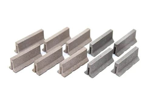 Concrete Barriers - Painted & Weathered - Pack of 10