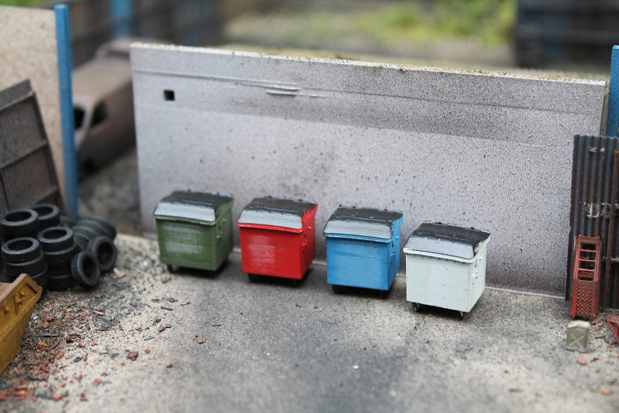 Commercial Lid Bins - Multicolour - Pack of 4