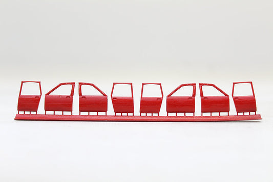 Scrap Metal Car Doors - Pack of 8 - RED