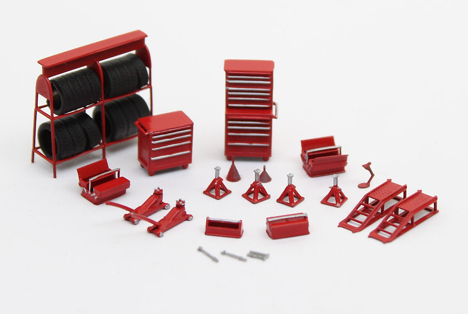 Car Garage Accessories Pack - RED