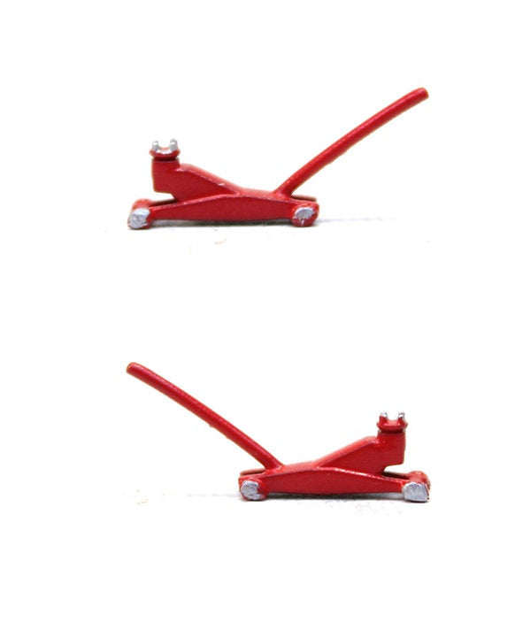 Red Car Pump Jacks - Car Garage Accessory - Pack of 2