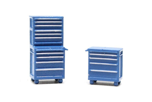 Light Blue Mechanic Drawers Car Garage Accessory - Pack of 2