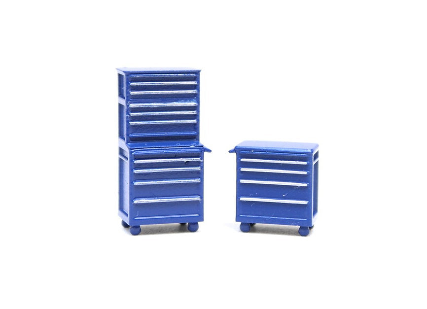 Dark Blue Mechanic Drawers Car Garage Accessory - Pack of 2