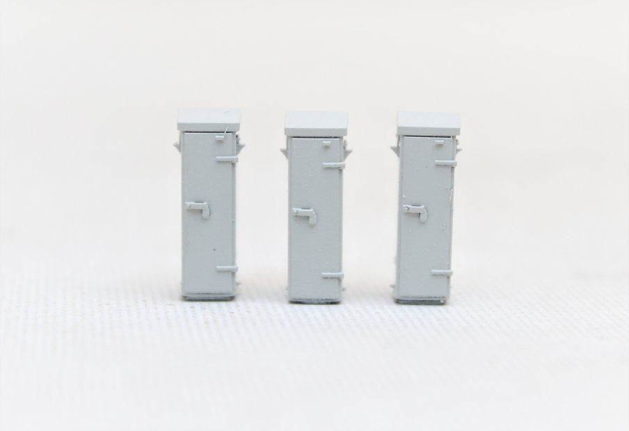 Lineside Cabinets 2 Door - Light Grey - Pack of 3