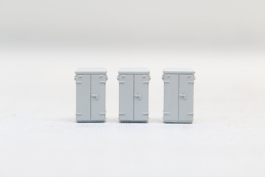 Lineside Cabinets 4 Door - Light Grey - Pack of 3