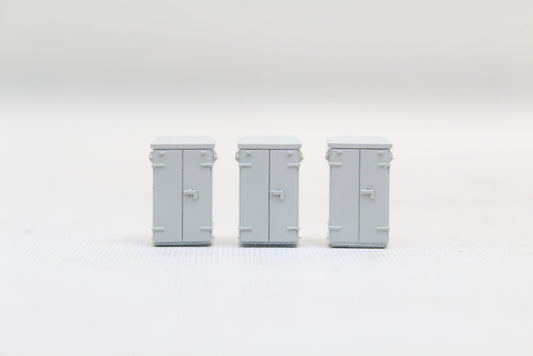 Lineside Cabinets 4 Door - Light Grey - Pack of 3