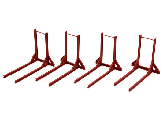 Red Oxide Log Stanchion Frame - Set of 4