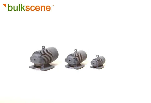 3 x Micro Model Electric Motors - Grey