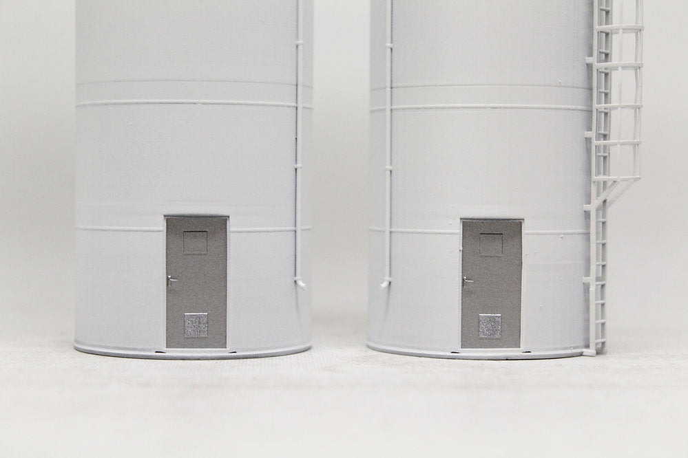 Modern Tall Grain Silos - White - Twin Pack