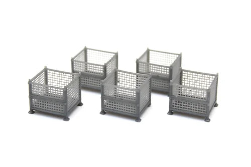 5 x Unpainted Mesh Stillage Containers