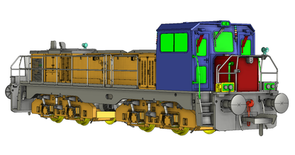 Clayton Class 18 (18006-15) / CBD90 Beacon Rail Hybrid Battery Diesel Locomotive (BMAC Light Cluster)