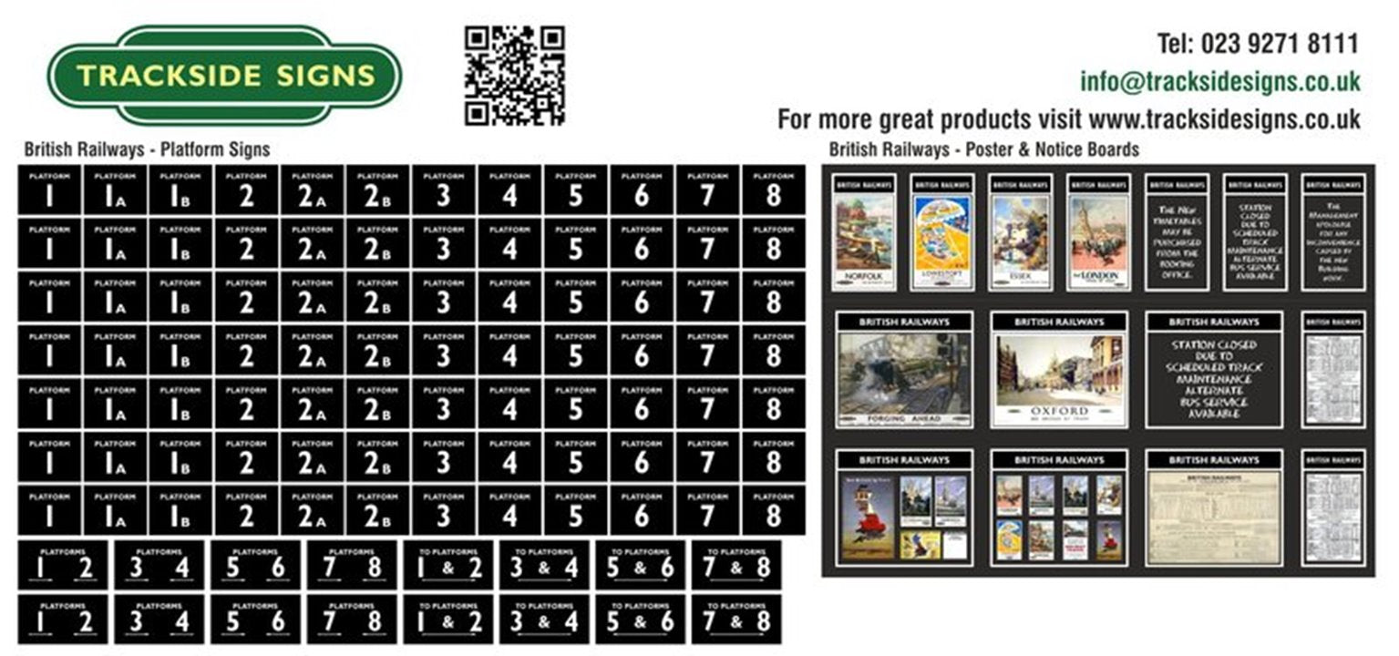 Trackside Signs TSVS0037 British Railways Platform Signs + – Rails