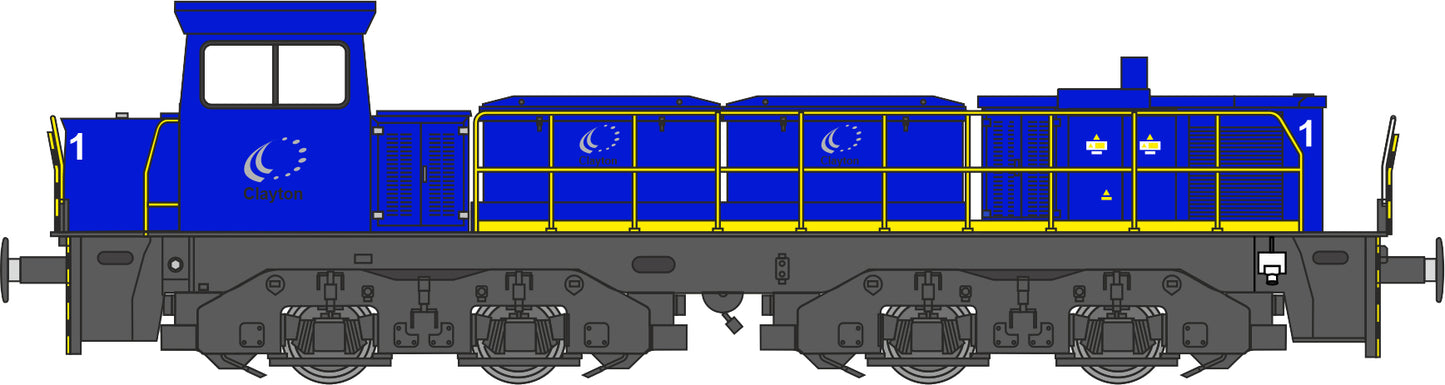 Clayton Class 18 / CBD80 Sellafield Ltd Hybrid Battery Diesel Locomotive No.1 (Version A)