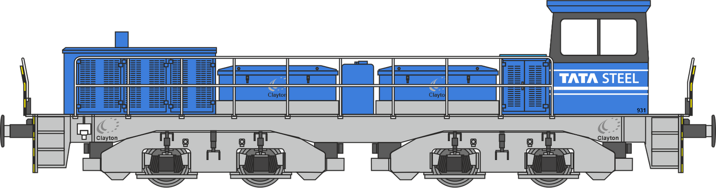 Clayton Class 18 / CBD90 Tata Steel Hybrid Battery Diesel Locomotive No.931 (Version A) DCC Sound