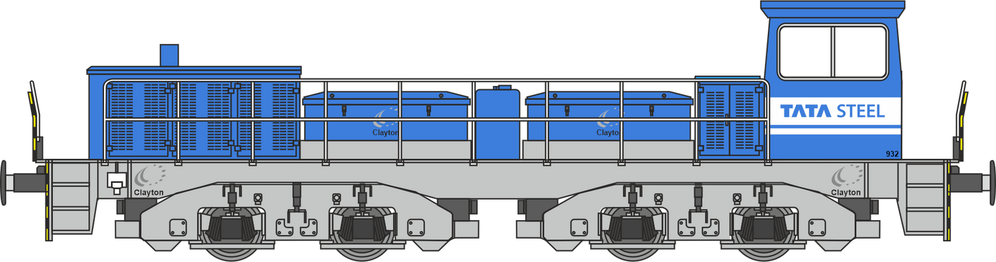 Clayton Class 18 / CBD90 Tata Steel Hybrid Battery Diesel Locomotive No.932 (Version B)