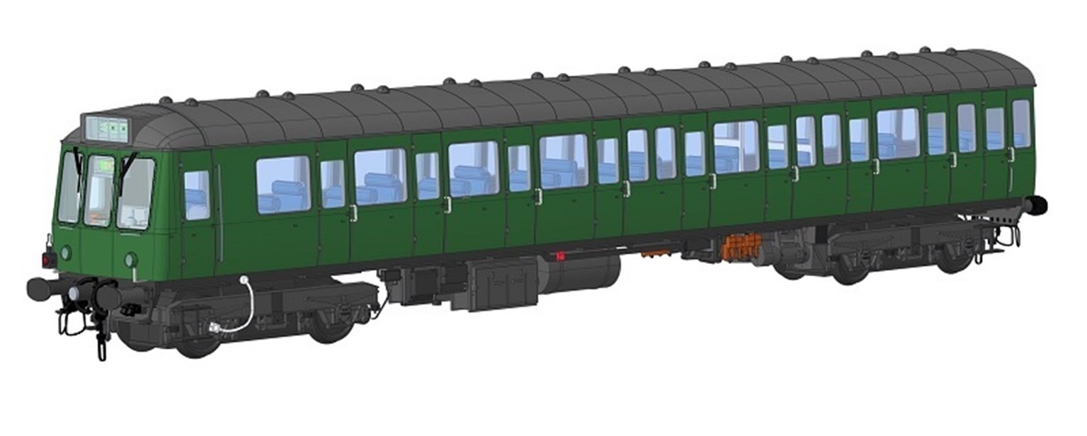 Class 149 BR Green (Speed Whiskers) Unpowered DMU Trailer Car