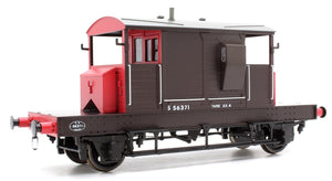 Pill Box Brake Van S56371 S R Brown/Red small letters (Uneven Plank)