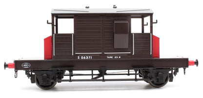 Pill Box Brake Van S56371 S R Brown/Red small letters (Uneven Plank)