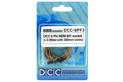 Decoder Harness 6 Pin Female (150mm) (3 Pack)