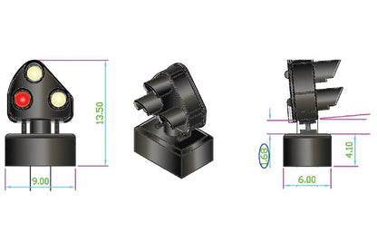 Alpha Mimic Pack of 12 STEAM Era 3-light Ground Signal