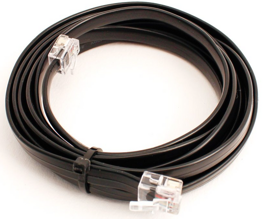 6-wire Flat Cable w/RJ12 Connectors (1m)