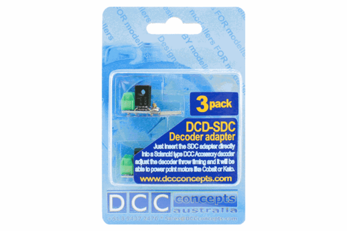 DCC Decoder Converter 3 Wire to 2 Wire (3 Pack)