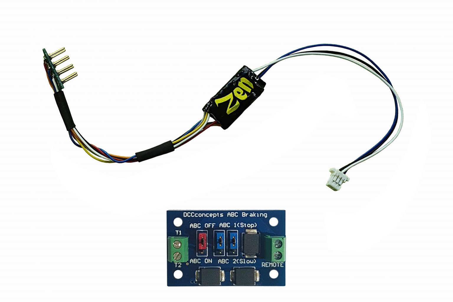 Zen Black Decoder: Super THIN NANO 8 Pin with harness – 2 Function. Includes 1x ABC module