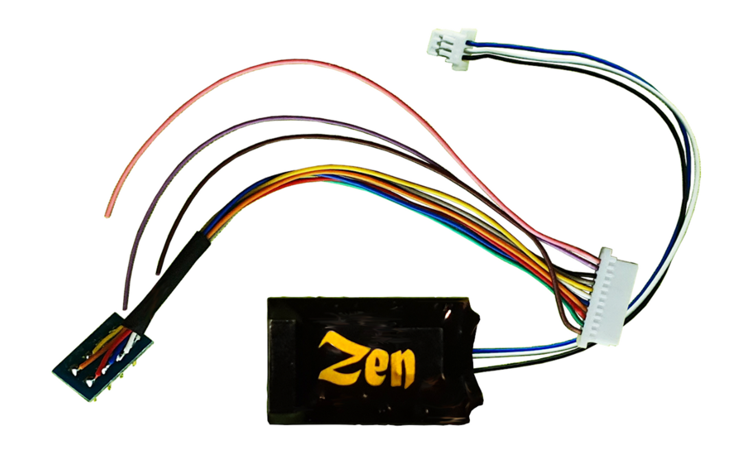 Zen Black Decoder. Midi-sized decoder with 8-pin harness. High Power. 6 Functions.