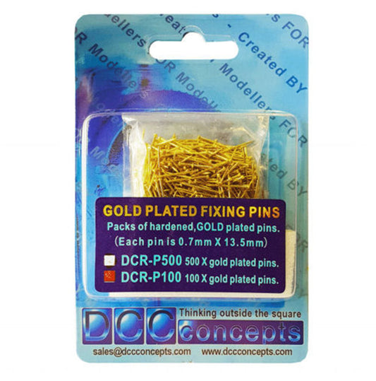 Hardened Gold Plated Track Fixing Pins (100)