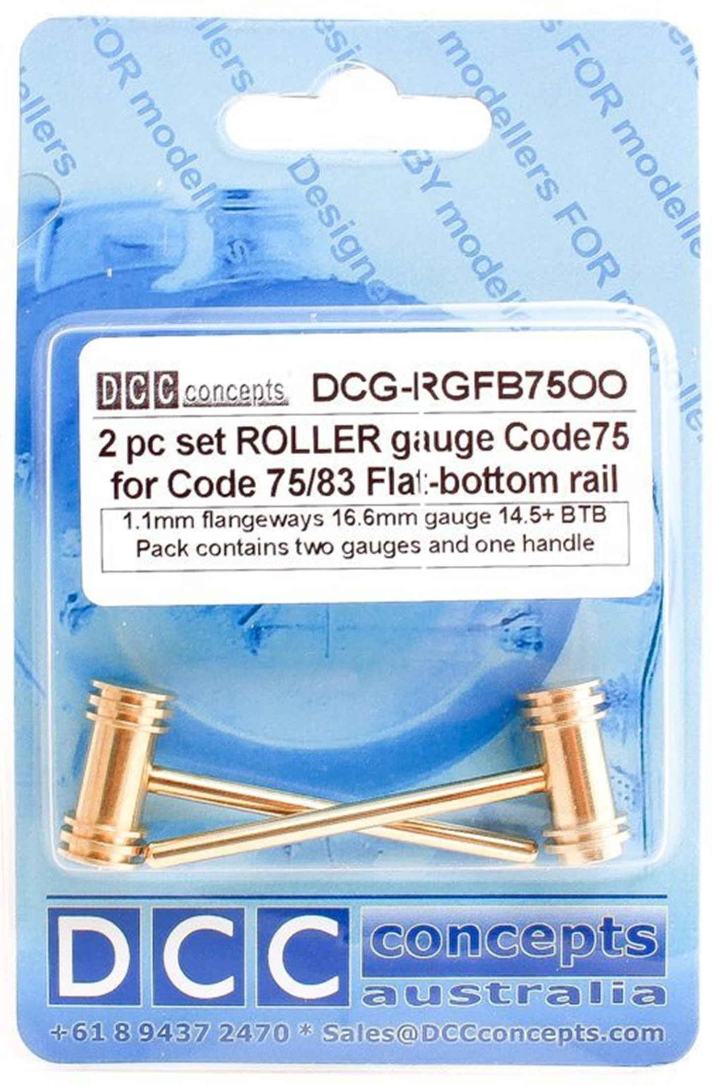 Roller Gauge (w/handle) OO/HO (Fine) 16.5mm FB (2 Pack)