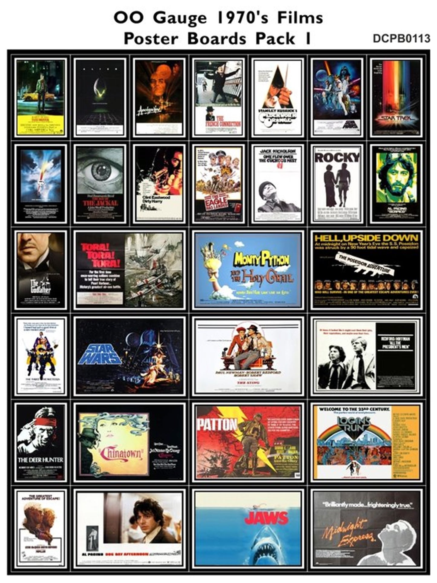 1970's Film Poster Boards Pack 1 