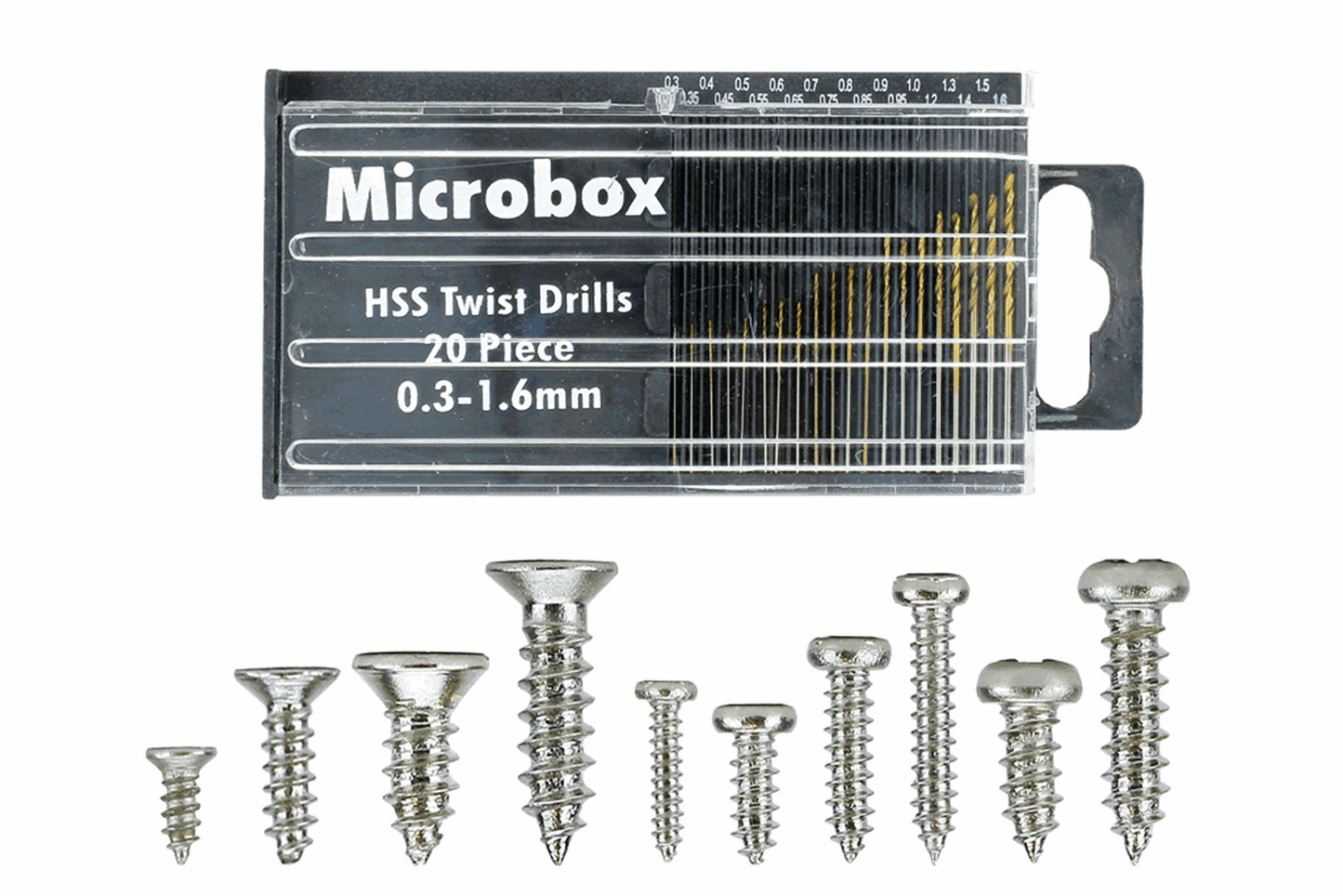 Mega Screw Set 16x 60 Vials (w/20 Drill Bit Set)