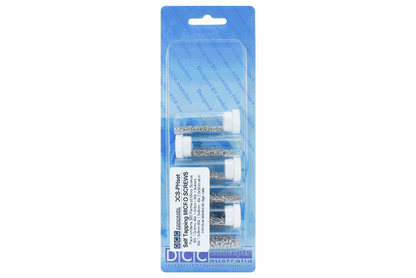 Pan Head Screw Set 8x Vials with 60 screws in each