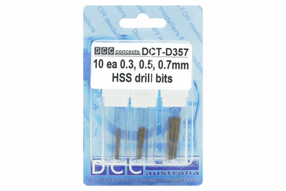 Drill Bits (Coated) 0.3/0.5/0.7mm (10 Each)