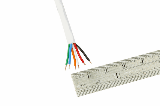 Accessory Bus Wire per metre 7x 0.2mm 6 Core in White Sheath