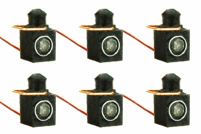 Working Loco Lamps LMS/BR (O or S Scale) Red (6 Pack)