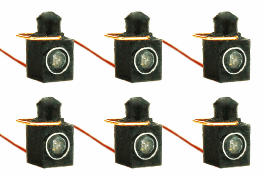 Working Loco Lamps LMS/BR (O or S Scale) Red (6 Pack)