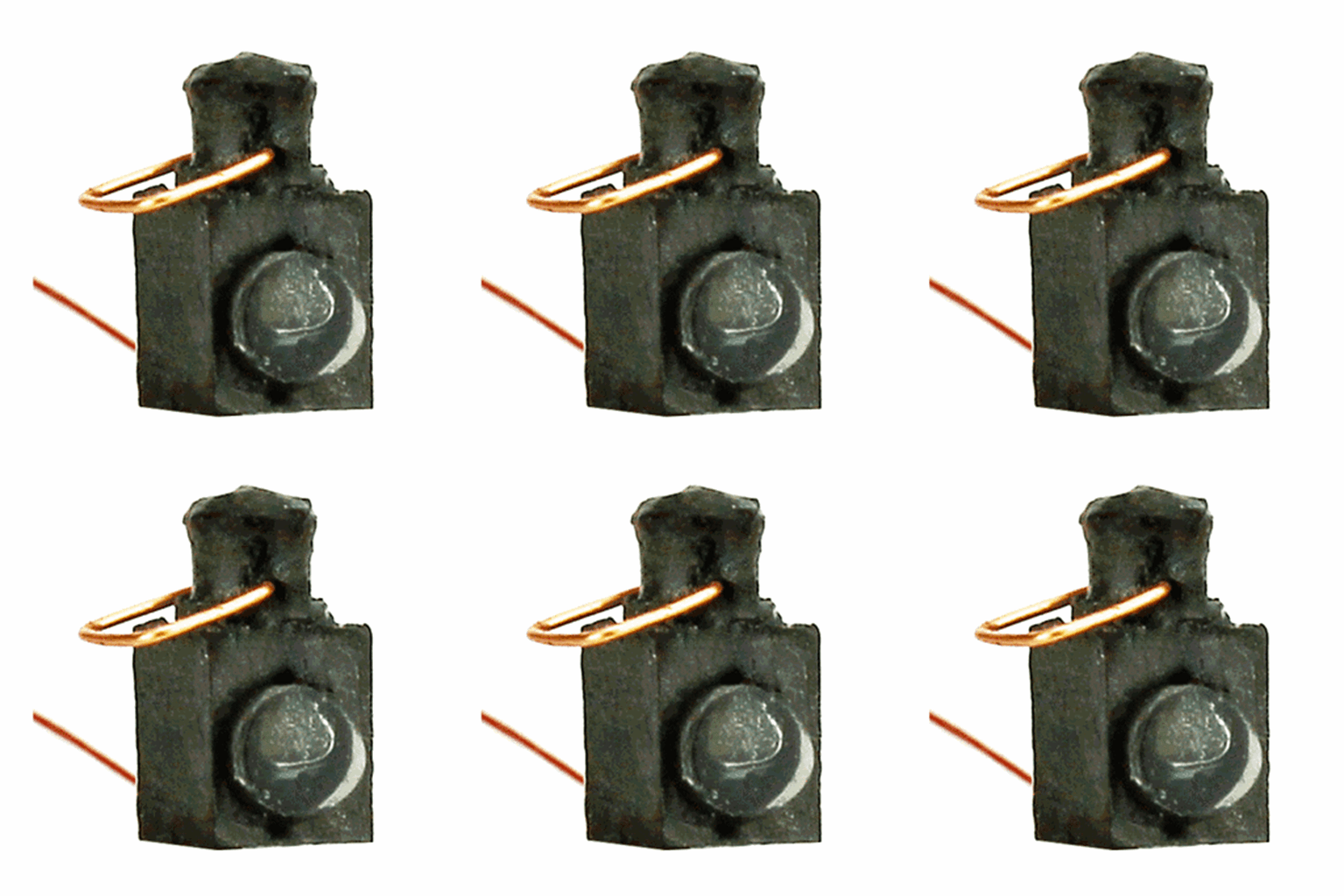 Working Loco Lamps LMS/BR (O or S Scale) White (6 Pack)