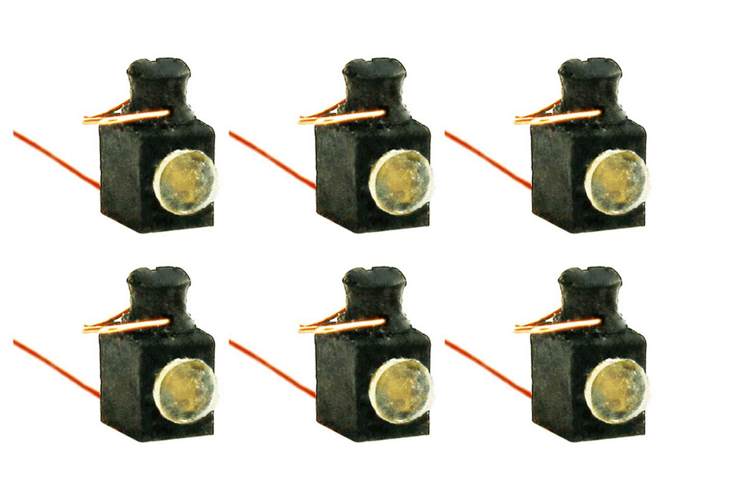 Working Loco Lamps LMS/BR (4mm Scale) White (6 Pack)