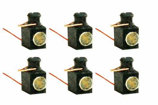 Working Loco Lamps LMS/BR (4mm Scale) White (6 Pack)