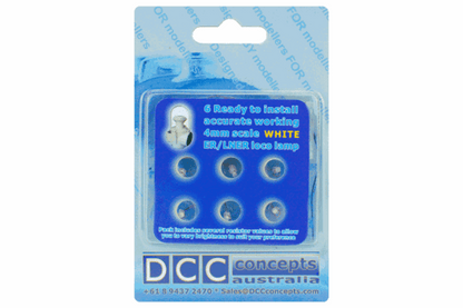 DML-LNERW Working Loco Lamps LNER/SR (4mm Scale) White (6 Pack)
