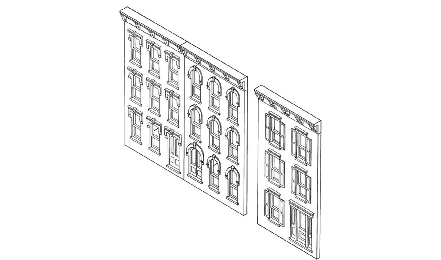 Townhouse Flats - 3 Frontages Kit