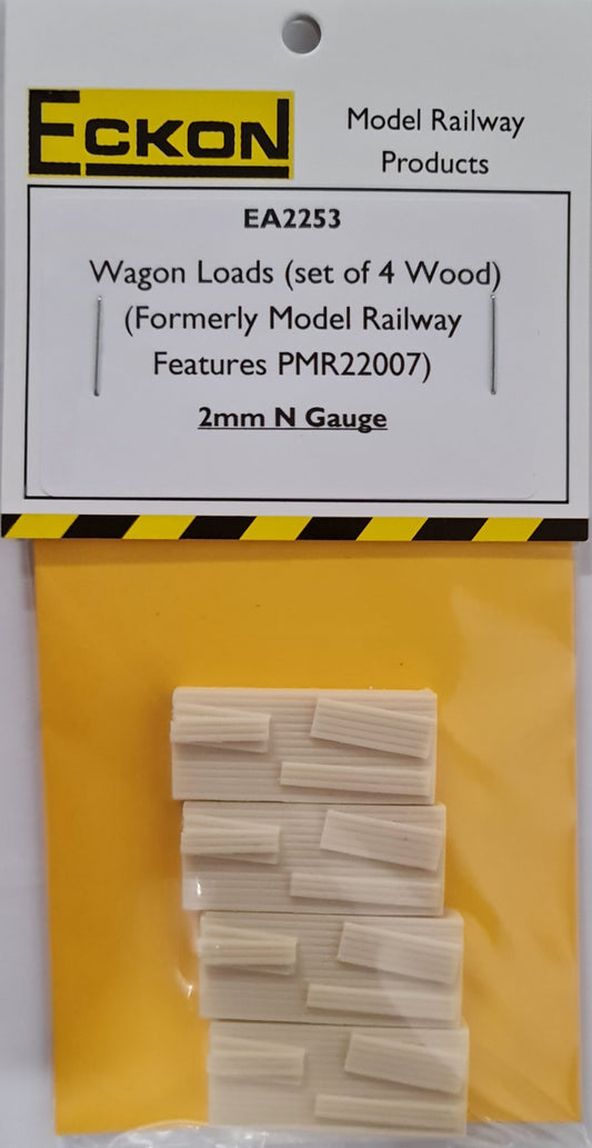 2mm N gauge resin cast wagon loads (set of 4 wood) fit peco & farish wagons