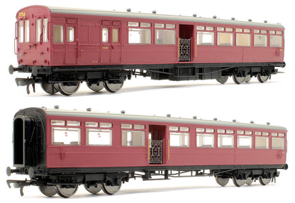 LSWR 'Gate Stock' 2-Coach Set BR Crimson
