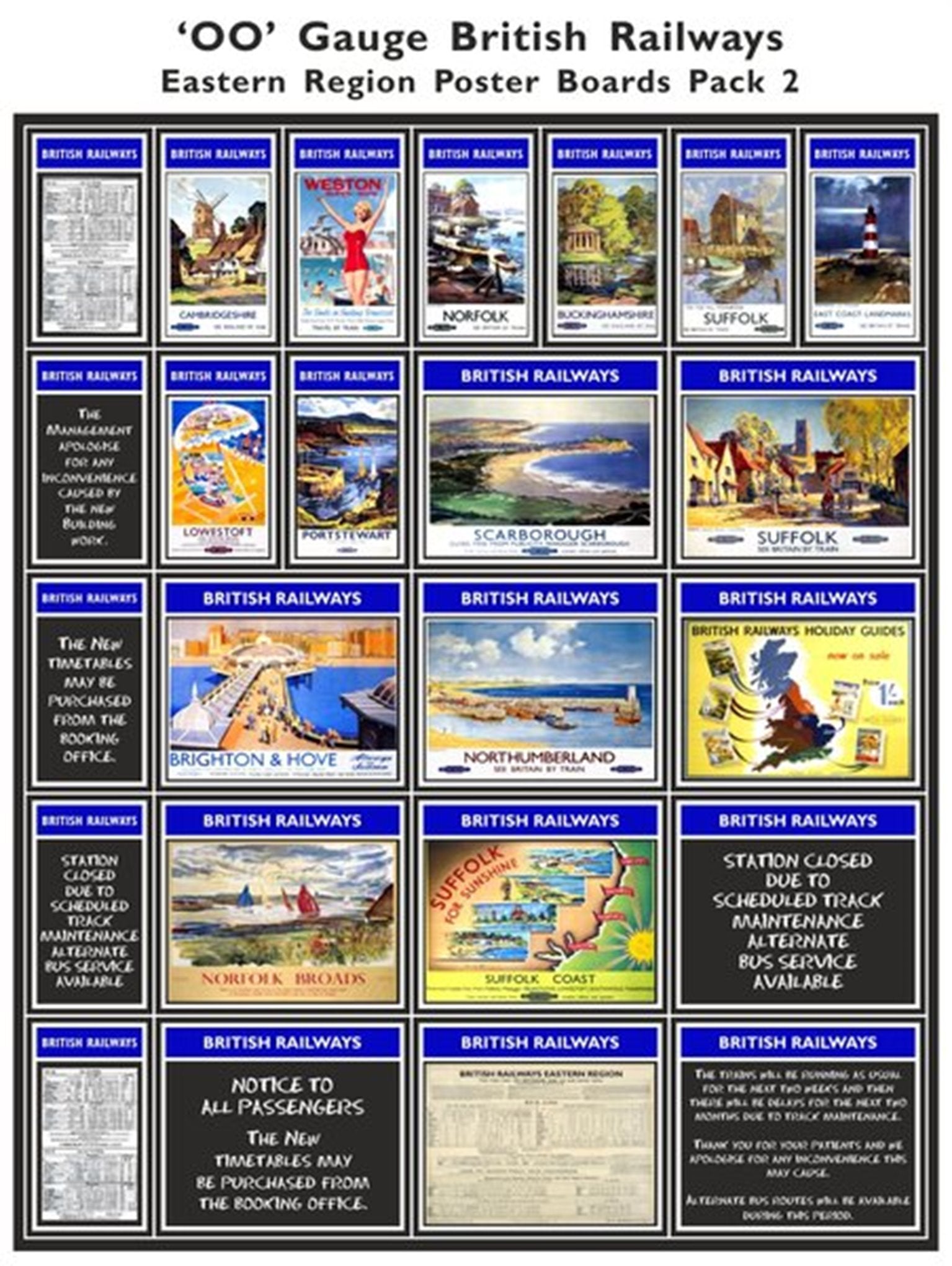 British Railways Eastern Region Poster Boards Pack 2
