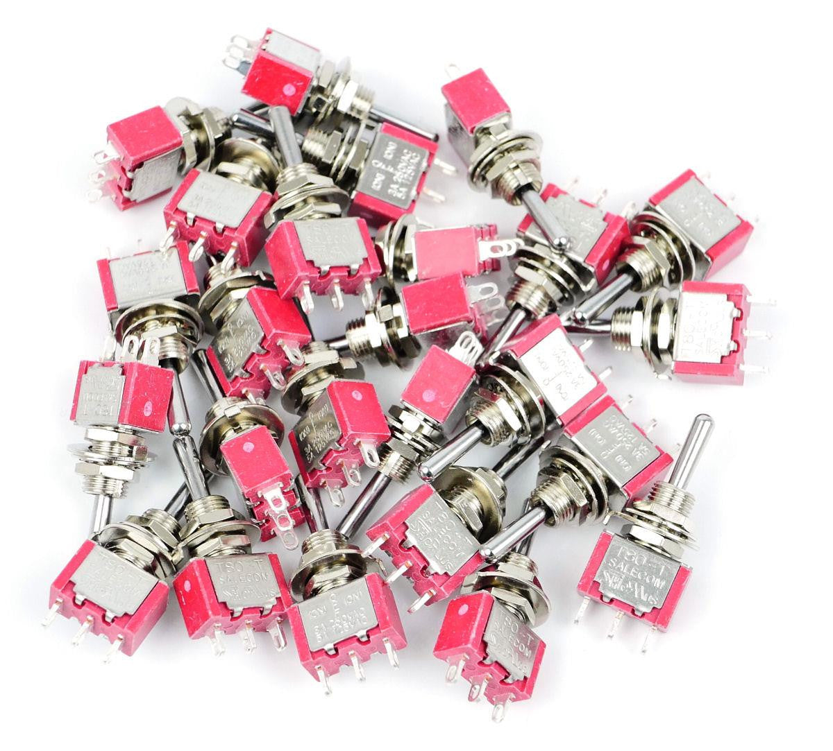 Bulk Pack of 25 Mini-Toggle Switches for Point Motors