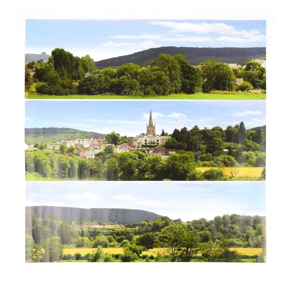 Gaugemaster Sfondo In Scala N 'Open Field' - Piccolo Backscene GM753, 1372 X 152 Mm, Paesaggio Agricolo Con Edifici - 4