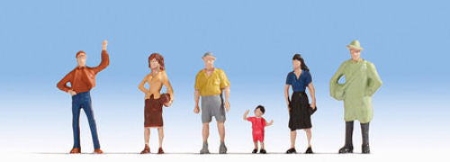 TT:120 Gauge Pedestrians (6) Hobby Figure Set