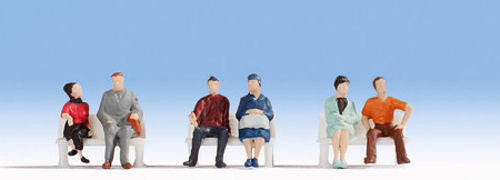 TT:120 Gauge Sitting People (6) Hobby Figure Set